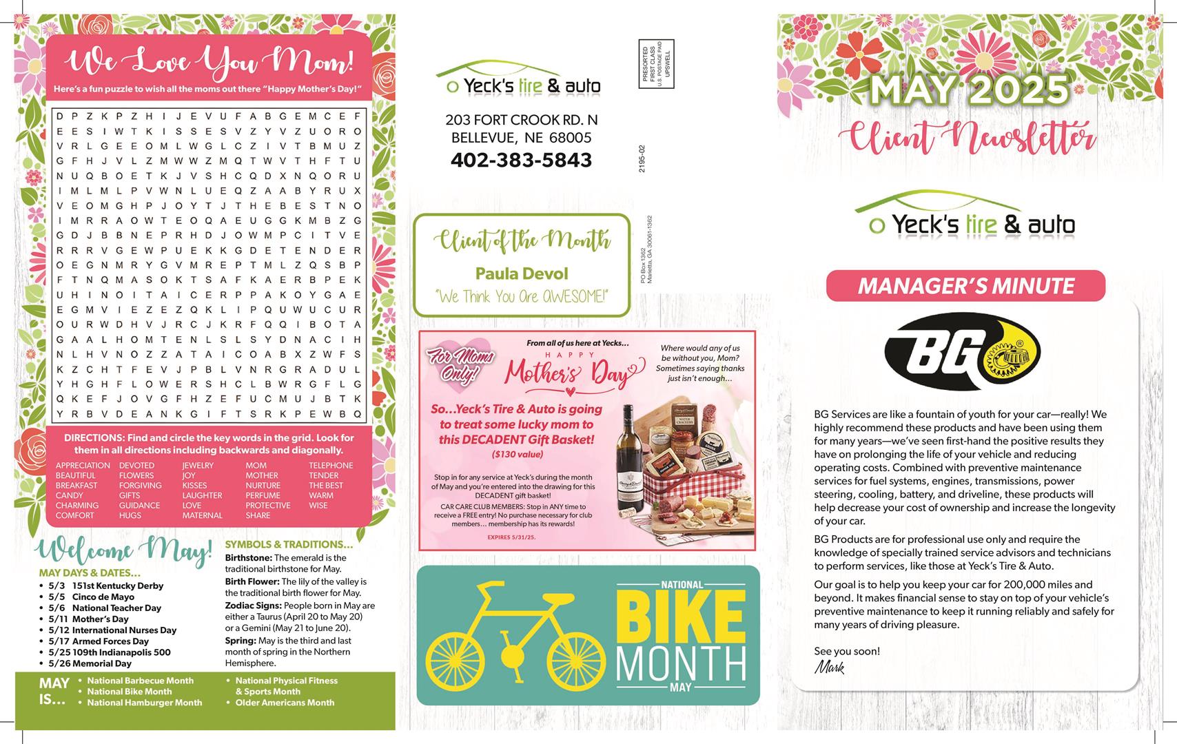 Newsletter May 2025 Thumbnail | Yeck's Tire & Auto