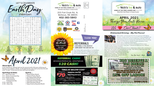 Newsletter April 2021 Thumbnail | Yeck's Tire & Auto