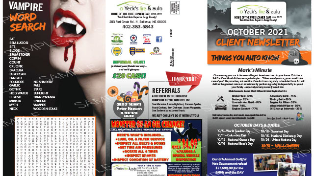 Newsletter October 2021 Thumbnail | Yeck's Tire & Auto