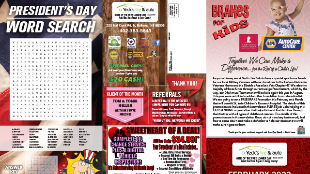 Newsletter February 2022 Thumbnail | Yeck's Tire & Auto