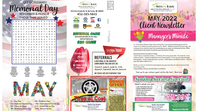 Newsletter May 2022 Thumbnail | Yeck's Tire & Auto