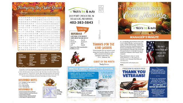 Newsletter November 2023 Thumbnail | Yeck's Tire & Auto