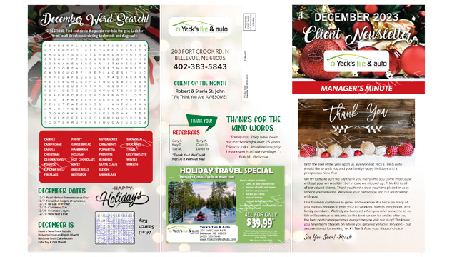 Newsletter December 2023 Thumbnail | Yeck's Tire & Auto