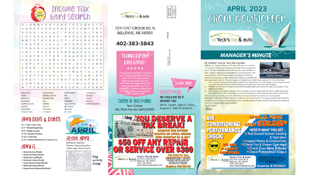 Newsletter April 2023 Thumbnail | Yeck's Tire & Auto