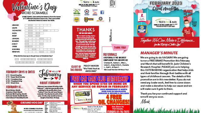 Newsletter February 2023 Thumbnail | Yeck's Tire & Auto