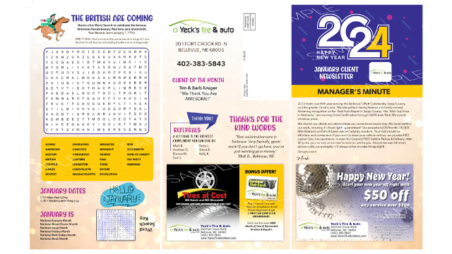 Newsletter January 2024 Thumbnail | Yeck's Tire & Auto